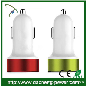 5V 3.1A portable dual usb car charger with intelligent IC chip